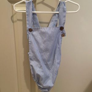 Blue & white striped jumper